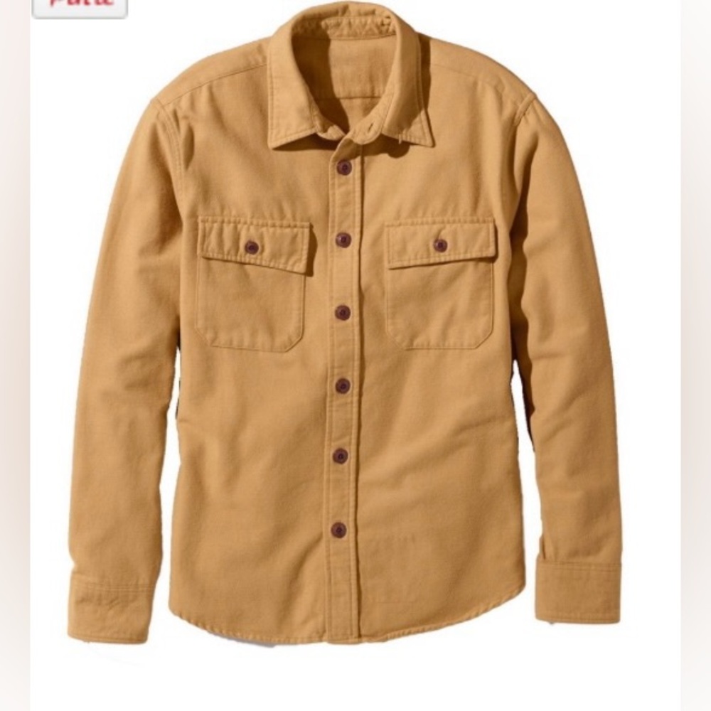 L.L. Bean Tan Signature Chamois Button Down Shirt 100% Cotton - XL